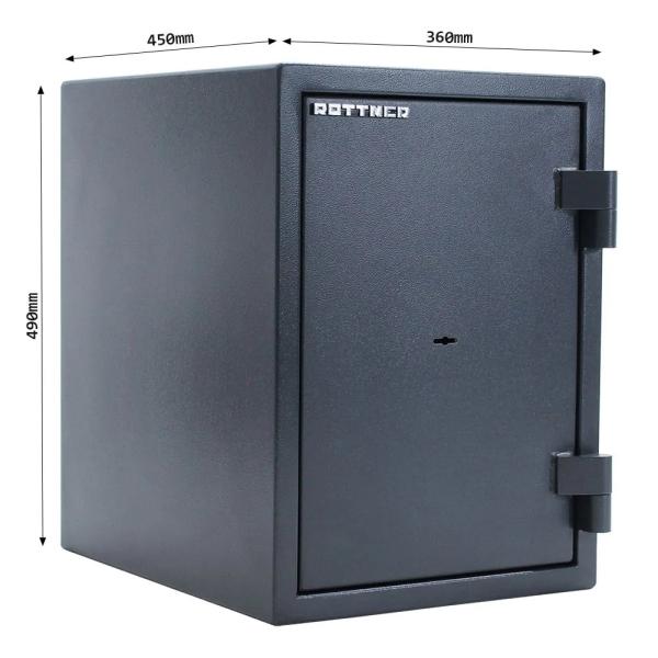 Rottner Dokumententresor EN1 Fire Hero 50 Doppelbartschloss anthrazit T06316